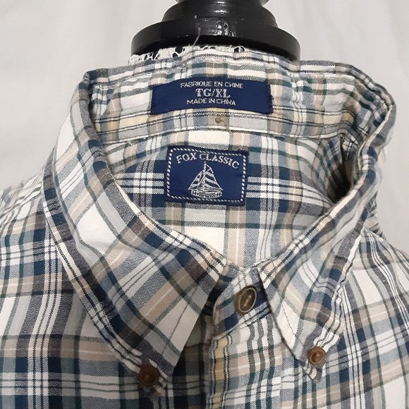 Fox Classic Plaid Flannel Shirt Men Size XL - Picture 3 of 4